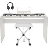 Gear4Music SDP-2 Scenepiano fra + Fullstendig Pakke Hvit