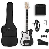 Gear4Music VISIONSTRING Venstrehendt Bassgitarpakke Svart