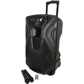 Qtx Busker 15 PA med VHF-mikrofoner Mediaspiller & Bluetooth