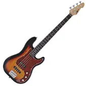 Gear4Music LA Select Bassgitar fra Sunburst