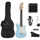 Gear4Music VISIONSTRING 3/4 Elektrisk Gitarpakke Blå