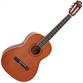 Gear4Music Deluxe 3/4 Klassisk Gitar fra Naturell