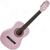 Gear4Music Junior 1/2 Klassisk Gitar Rosa fra