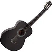 Gear4Music Klassisk Gitar Svart fra