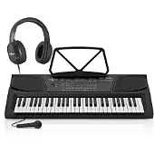 Gear4Music MK-1000 Bærbart Keyboard med 54 Tangenter fra Nybegynnerpakke