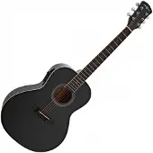Gear4Music Parlour Elektroakustisk Gitar fra Svart