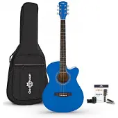 Gear4Music Single Cutaway Elektroakustisk Gitar & Tilbehørspakke fra Blå