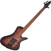 G4M 972 Fanned Fret Bassgitar Red Burl Burst
