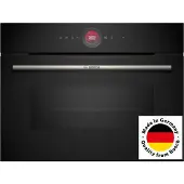 Bosch Serie | 8 CMG7241B1 - Kombinasjonsovn - innebygd - Wi-Fi - fordypning - bredde: 56 cm - dybde: 55 cm - høyde: 45 cm - med selvrens - svart
