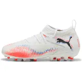Puma FUTURE 8 MATCH MG Football Boots Youth, Shoes, White/Black/Glowing Red, 36