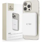 Tech-Protect PB10 LifeMag Magnetisk Trådløs Powerbank - 15W - Hvit