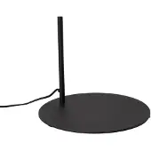 Domiluce Gulvlampe Nova, glass/metall, svart/hvit, høyde 155 cm