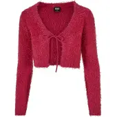 Urban Classics Tied Cropped Feather Cardigan