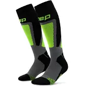 Cep Ski Thermo Socks Tall 4.0, Skistrømper, Herre, Black/Lime