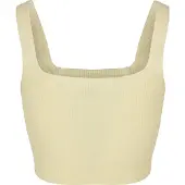 Urban Classics Cropped Knit Ermeløs Topp