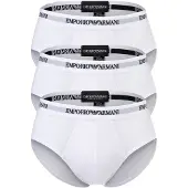 Emporio Armani for man. EM000258_AF14132 Set of 3 white elastic knit briefs (S), Homewear, Cotton