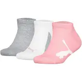 Puma Sneaker Socks Youth (3-pack), Shop, Pink/Grey, 35-38