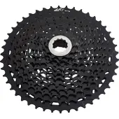 Microshift kassett XCD 11-delt stål 36T, aluminium 40-46T, kompatibel med Shimano, 11-13-15-18-21-24-28-32-36-40(Al.)-46(Al.), sort, spiderfeste (Al.) (NY)