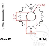 JT ZĘBATKI S-ba01010 Fremre Tannhjul