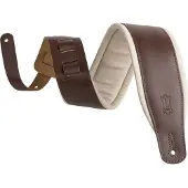 Levys Leathers M26PD-BRN 3" Top Grain Leather Strap Bark Brown on Cream