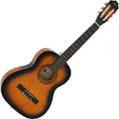 Gear4Music 3/4 Klassisk Gitar Sunburst fra