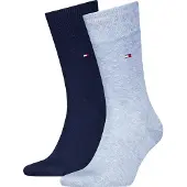 Tommy Hilfiger Klassisk 2-pack sokker blå 134 Blå Lyseblå Størrelse