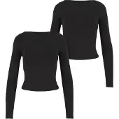 Urban Classics Ruffled Super Slim Langarmet T-skjorte 2 Enheter