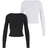 Urban Classics Ruffled Super Slim Langarmet T-skjorte 2 Enheter