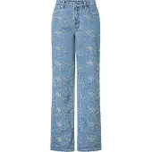 Y.A.S Yassia Mw Broderi Straight Fit Jeans