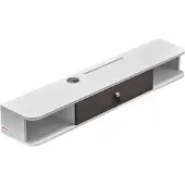 Vevor Flytende TV-stativ, 47 tommer veggmontert underholdningssenter med kabelhull, moderne flytende TV-hylle med oppbevaringsskap, sponplatekonsoll for DVD-spiller, kabelboks, spillkonsoll, hvit