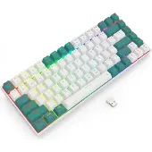 Redragon K678WG-RGB-PRO Singed, Trådløs, USB + RF Wireless + Bluetooth, Mekanisk nøkkelbryter, Hvit