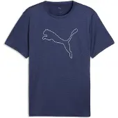 Puma TAD ESSENTIALS Heather Cat Tee Men, Clothing, Navy Heather, S
