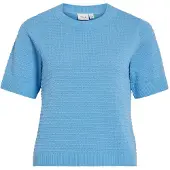 Vila Lollo O-neck Detail Knit Genser Med Korte Ermer