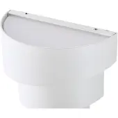 LINDBY utendørs LED-vegglampe Valir, hvit, tre skjerm, IP54