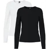 Pieces Amelia Langarmet T-skjorte