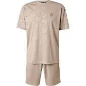 EA7 for man. 7M001304_AF13537 Beige Soccer Set (XXL), Casual, Sport, Polyester, Short sleeve