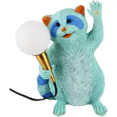 Kare Racoon bordlampe, multifarget, kunstharpiks, høyde 31 cm