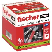Fischer Group Duo Seal 8x48 Mm S A2 Skrue Og Plugg 25 Enheter