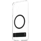 PanzerGlass Feature Case Transparent w. Black Kickstand & QI Compatible Samsung Galaxy S25