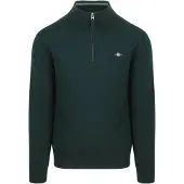 Gant for man. 87213 Green half-zip pullover (L), Casual, Wool, Long sleeve