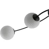 Emibig Taklampe Vibra, opal/svart, lengde 110 cm, glass, 4 lyskilder.