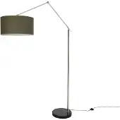 QAZQA Gulvlampe sort justerbar med grønn skjerm 50 cm - Editor