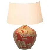 Holländer Bordlampe Toulouse rund, høyde 42 cm, rød