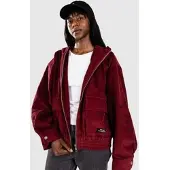 Blue Tomato Hooded Cord Bomber Jakke rød
