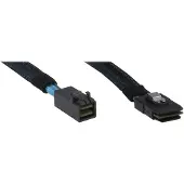 Inter-Tech - SAS intern kabel - SAS 6Gbit/s - 4 x Mini SAS HD (SFF-8643) (hann) til Mini SAS (SFF-8087) (hann) - 75 cm - svart, blå