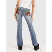 Ninth Hall Alyssia Rose Rhinestone Jeans blå