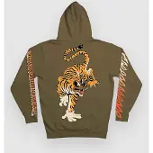 The Dudes Tiger Bear Classic Premium Hettegenser grønn