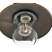 LINDBY vegglampe Eloretta, antikk messing, stål, IP44, E27