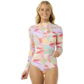 Rip Curl Cala Vadella Upf Langermet Shorty-våtdrakt Med Glidelås Bak For Dame