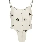 ONLY Caro Strap Linen Blend Ermeløs T-skjorte
